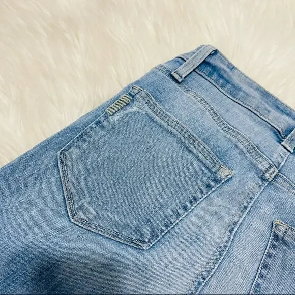 Paige Denim Atley Ankle Flare Jeans High Waist Floretta Destructed Size 24
